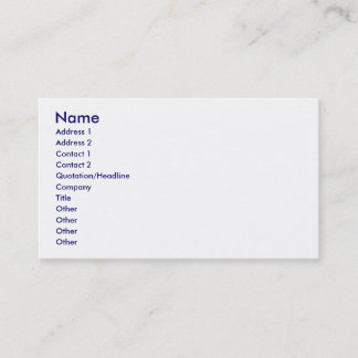 Carte De Visite Ancres Aweigh