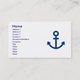 Carte De Visite Ancres Aweigh