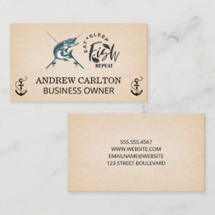 Carte De Visite Ancres   Logo Poissons et Poles