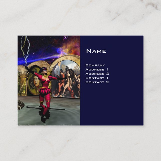 Carte De Visite ANDROID BALLET, Blue Science Fiction (Devant)