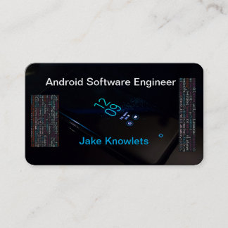 Carte De Visite Android Software Engineer Premium Noir
