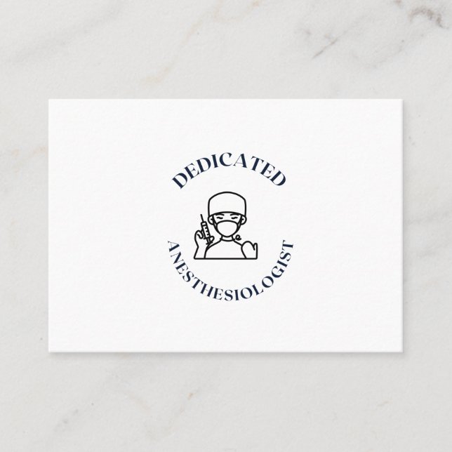 CARTE DE VISITE ANESTHESIOLOGUE DÉDIÉ (Devant)