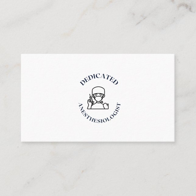 CARTE DE VISITE ANESTHESIOLOGUE DÉDIÉ (Devant)