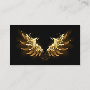 Carte De Visite Ange d'or sur arrière - plan noir