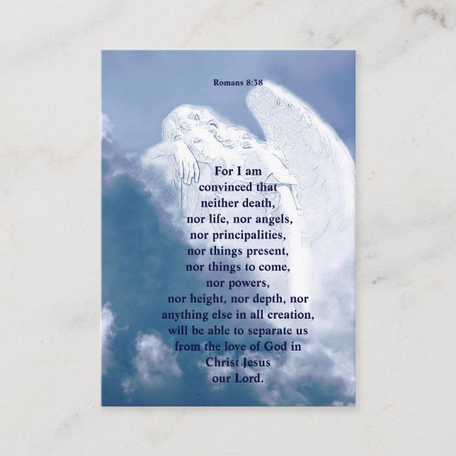 Carte De Visite Ange Écriture Dans Le Mémorial Des Nuages (Devant)