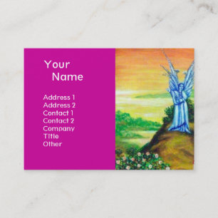 Carte De Visite ANGE TWILIGHT rose violet brun blanc
