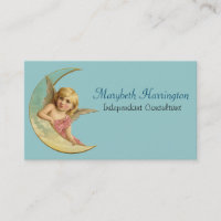 Angel dans une image vintage lune croissant