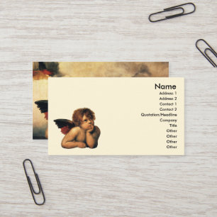 Carte De Visite Anges de la Madone Sixtine par Raphaël Sanzio