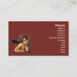 Carte De Visite Anges de la Madone Sixtine par Raphaël Sanzio