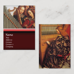 Carte De Visite ANGES JOUANT LA MUSIQUE, détail