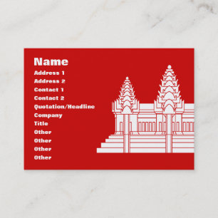 Carte De Visite Angkor Vat Cambodgien / Drapeau Khmer