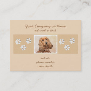 Carte De Visite Anglais Cocker Peinture Espagnole - Art Chien orig