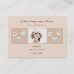 Carte De Visite Anglais Setter Orange Belton Peinture Chien Art