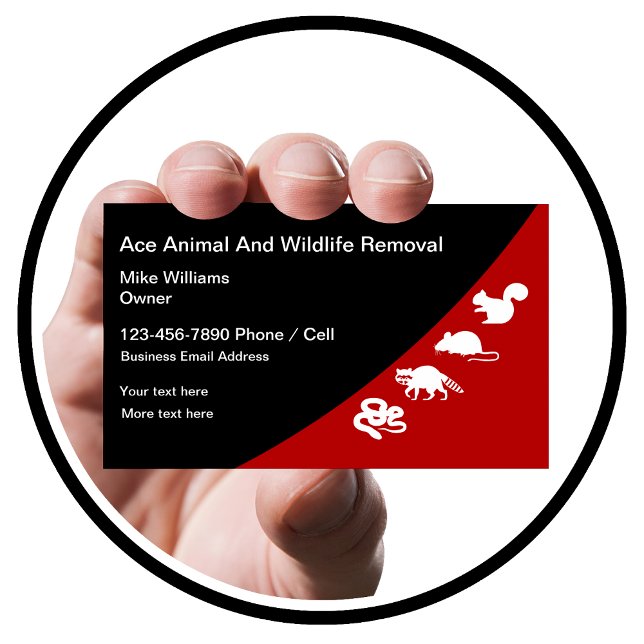 Carte De Visite Animal And Wildlife Removal Services (Créateur téléchargé)