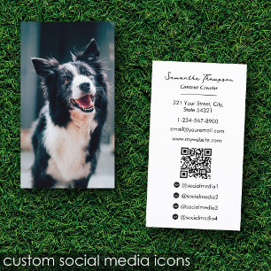 Carte De Visite Animal Animaux de compagnie Influencer photo compl