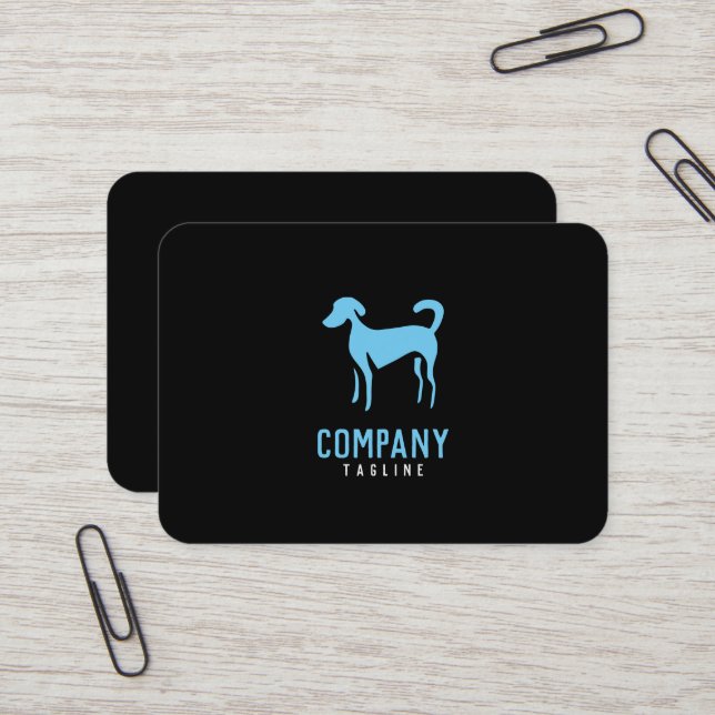 Carte de visite animal chien chien (Devant/Arrière en situation)