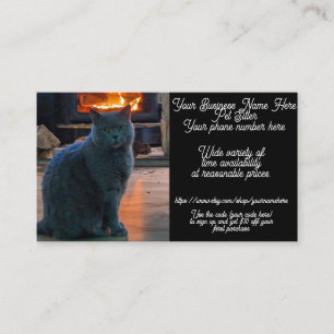 Carte De Visite Animal de compagnie Gris British Shorthair Kitty C
