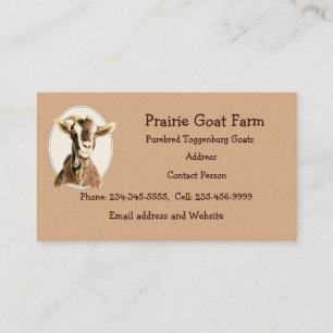 Carte de visite animal de ferme de chèvre personna