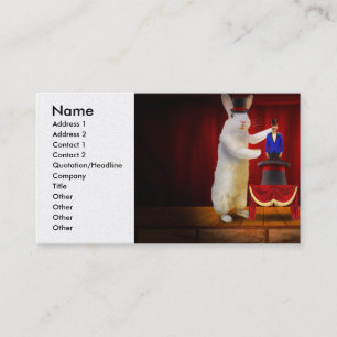 Carte De Visite Animal - Le lapin magique