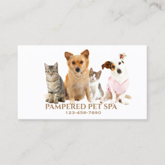 Carte de visite animal mignon pour animaux de comp