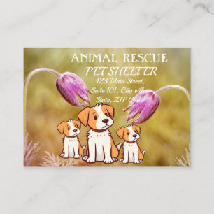 Carte De Visite Animal Rescue Pet Shelter Organisation Simple Chic