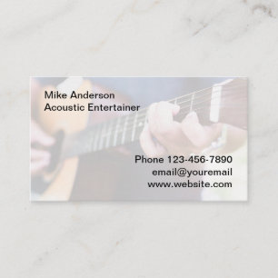 Carte De Visite Animateur et Professeur de Guitare Acoustique