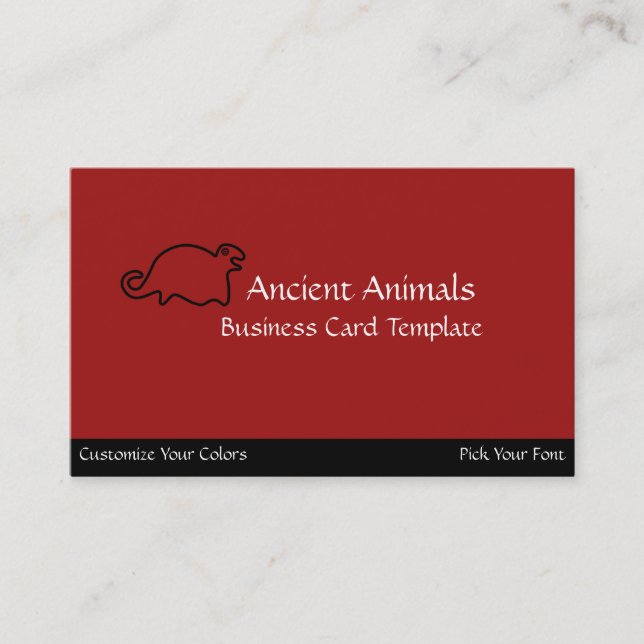 Carte De Visite Animaux anciens - Sceau de logo (Devant)