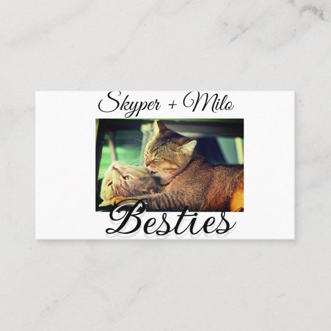 Carte De Visite Animaux de compagnie amis besties ajouter nom anim (Devant)
