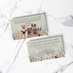 Carte De Visite Animaux de compagnie Sitter Walker chien pétanque