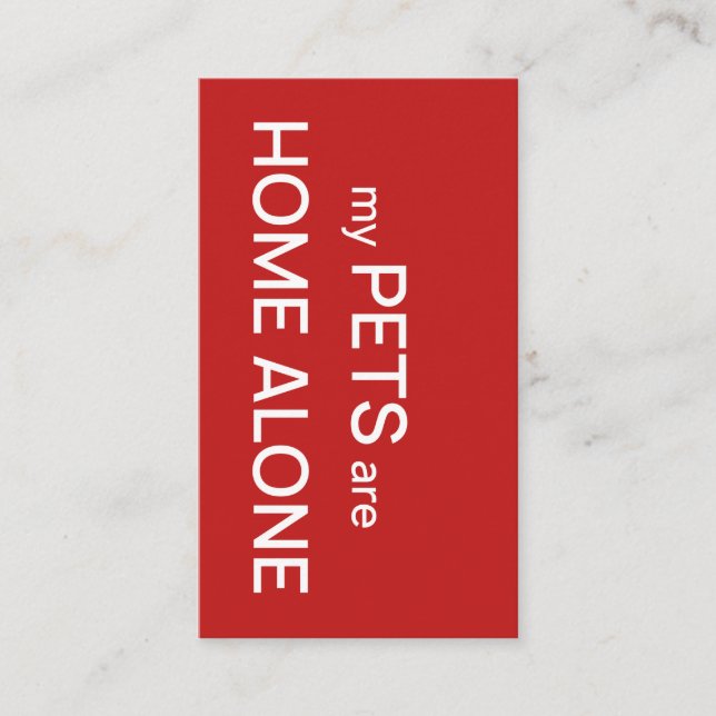 Carte De Visite Animaux d'urgence (Devant)