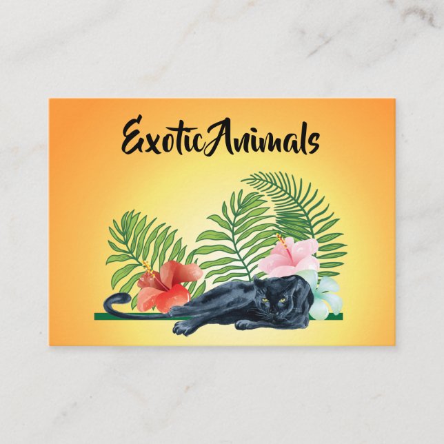 Carte De Visite Animaux exotiques (Devant)