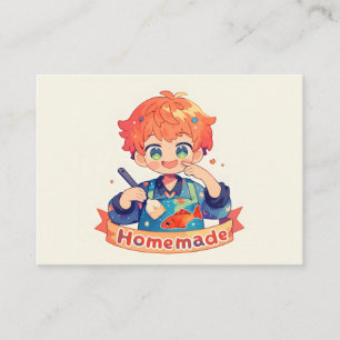 Carte De Visite Anime Garçon Maison Mignon