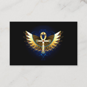 Carte De Visite Ankh or avec ailes