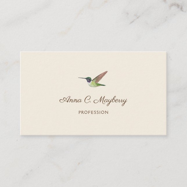 Carte de visite Anna's Hummingbird (Devant)