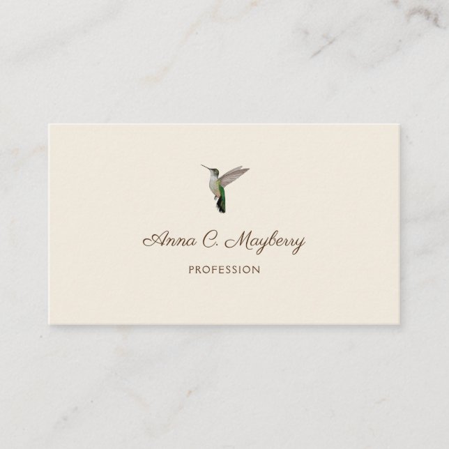 Carte de visite Anna's Hummingbird (Devant)