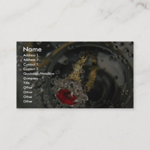Carte De Visite Anneau rouge dans l'eau de scintillement