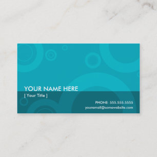 Carte De Visite anneaux turquoises