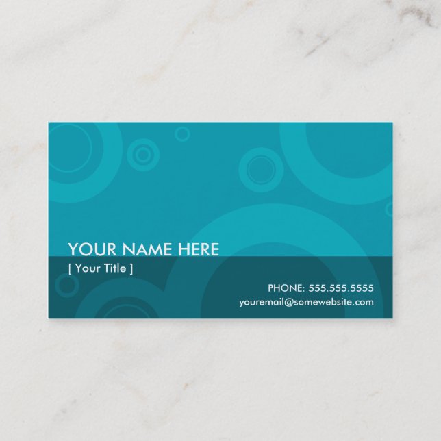 Carte De Visite anneaux turquoises (Devant)