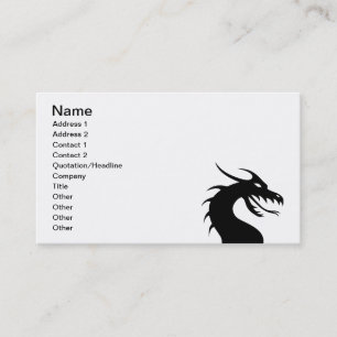Carte De Visite Année du dragon - tête de dragon
