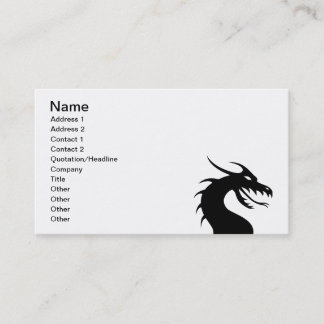 Carte De Visite Année du dragon - tête de dragon
