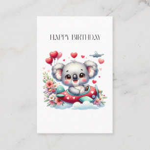 Carte De Visite Anniversaire de Koala Pilote