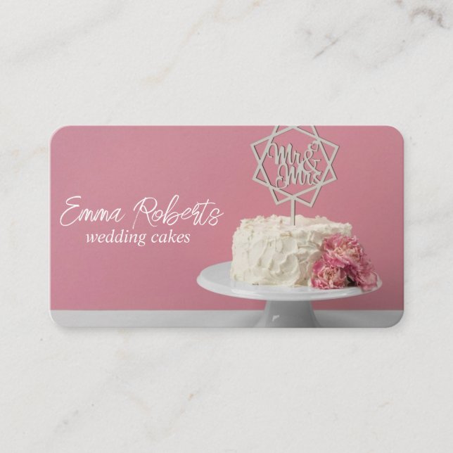 Carte De Visite Anniversaire des gâteaux Mariages (Devant)