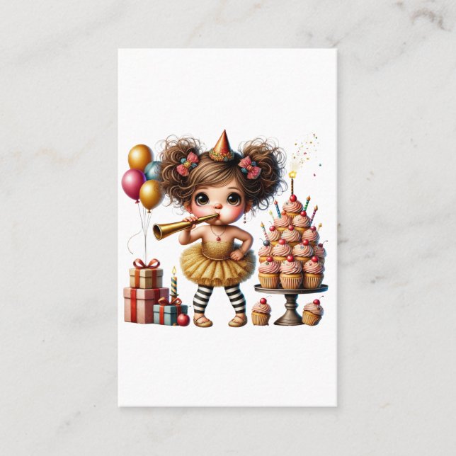 Carte De Visite Anniversaire drôle de gnome excentrique (Devant)