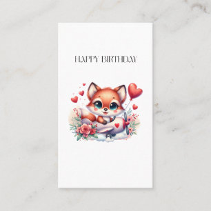 Carte De Visite Anniversaire Pilote Renard