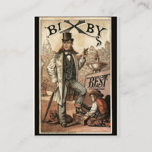 Carte De Visite Annonce vintage pour l'éclat de chaussure de Bixby