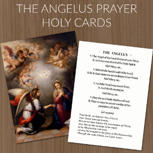 Carte De Visite Annonciation catholique Vierge Marie Angelus Prièr