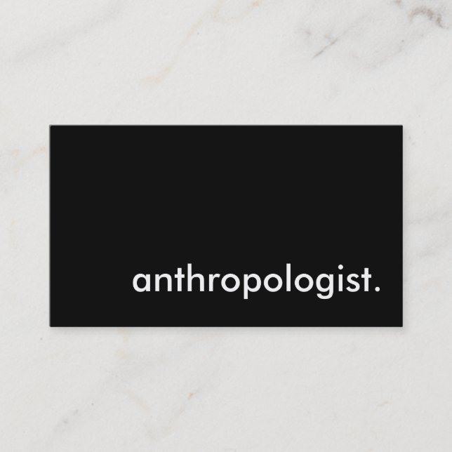 Carte De Visite anthropologue. (Devant)