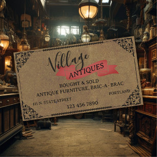 Carte De Visite Antiquaire Exquis de Vente de Meubles Anciens