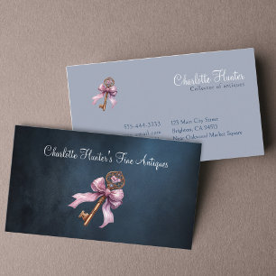 Carte De Visite Antique boutique, élégant vintage laiton clé rose 