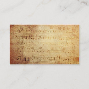 Carte De Visite Antique Classic Music Notes